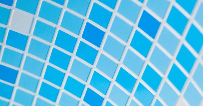 blue mosaic tile background