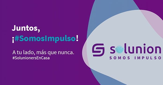 Logotipo Solunion Covid-19. Distancia de seguridad